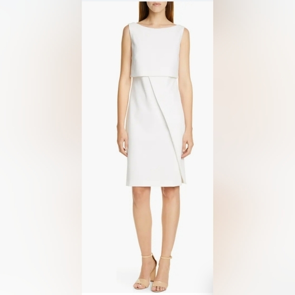 BOSS Danita Faux Wrap Ponte Sheath Dress - Picture 15 of 16